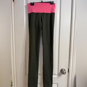 lululemon athletica Pink and Olive Green Leggings